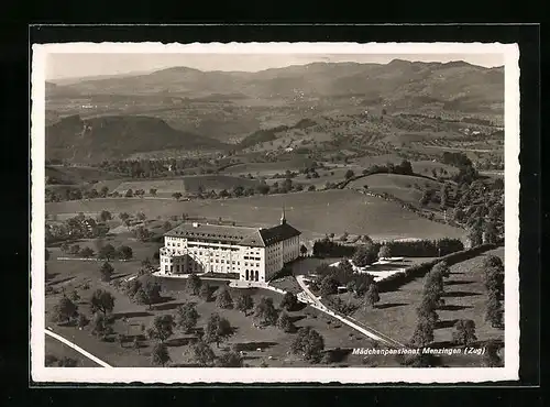 AK Menzingen, Mädchenpensionat aus der Luft gesehen