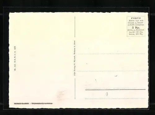 AK Menzingen, Mädchenpensionat aus der Luft gesehen