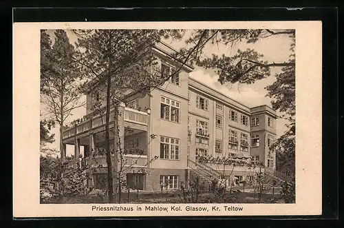 AK Mahlow /Kr. Teltow, Priessnitzhaus, Kol. Glasow