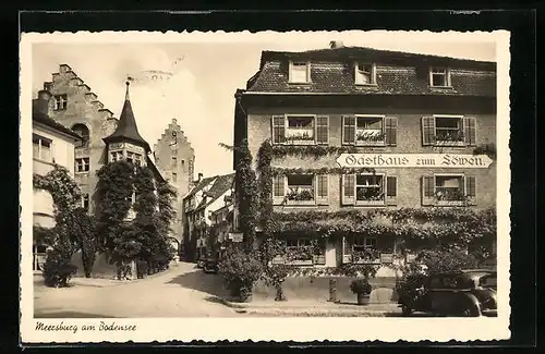 AK Meersburg am Bodensee, Gasthaus zum Löwen mit Strasse