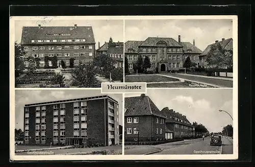 AK Neumünster, Beethovenstrasse, Roonschule, Vizelinstift