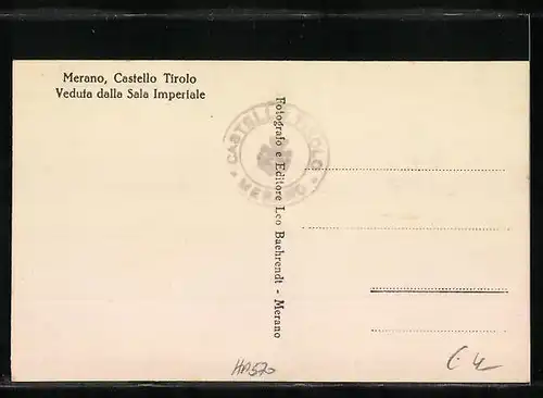 AK Merano, Veduta dalla Sala Imperiale