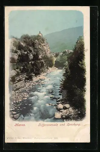 AK Meran, Gilpromenade und Zenoburg