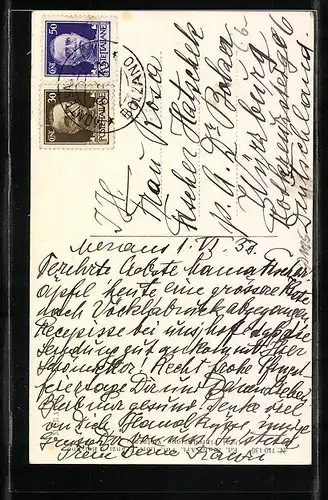 AK Merano, Ortsansicht mit Kirche