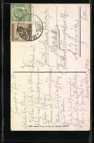 AK Colle Isarco al Brennero, Ortsansicht mit Kirche