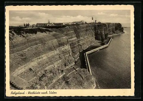 AK Helgoland, Westküste nach Süden