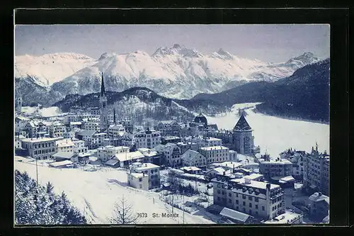AK St. Moritz, Verschneit im Winter