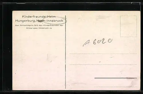 AK Innsbruck, Kinderfreunde-Heim Hungerburg