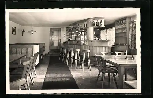 AK Zwieselstein, Hotel-Pension Post, Innenansicht