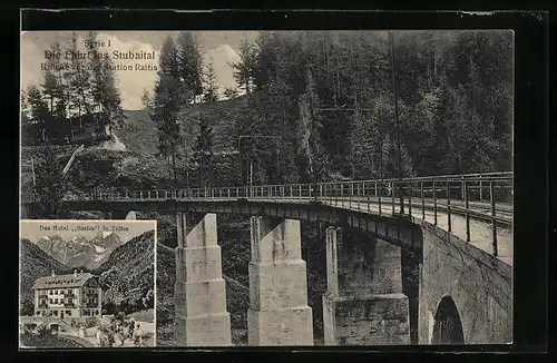 AK Raitis, Fahrt ins Stubaital, Brücke vor der Station Raitis
