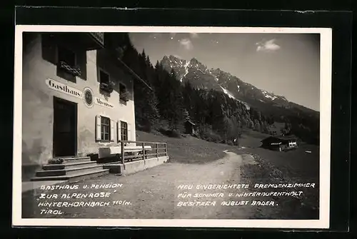 AK Hinterhornbach, Gasthaus und Pension Zur Alpenrose
