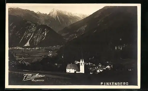 AK Finkenberg, Ortspartie mit Kirche