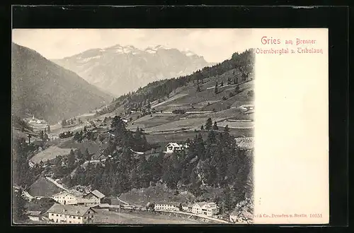 AK Gries, Teilansicht am Brenner mit Obernbergtal und Tribulaun