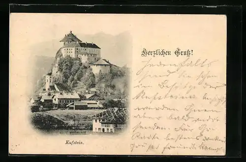 AK Kufstein, Ansicht der Burg
