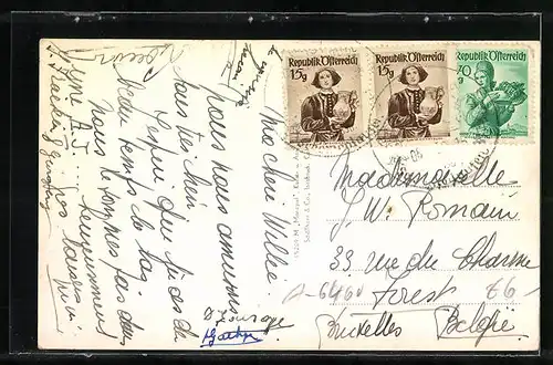 AK Imst, Ortsansicht mit Kapelle a. d. Fernpassstrasse