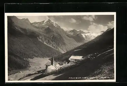 AK Praxmar, Ortsansicht gegen die Lisenser Ferne