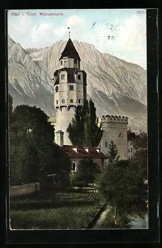 AK Hall i. T., Blick zum Münzerturm