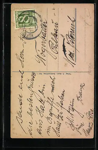 AK Hall i. T., Münzturm im Frühling