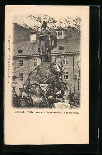 AK Innsbruck, Denkmal Walter von der Vogelweide