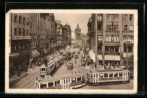 AK Prag, Prikopy, Strassenbahn