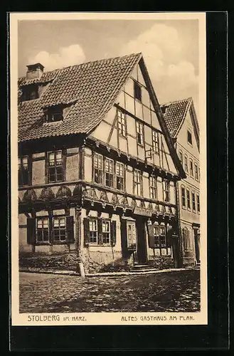 AK Stolberg i. Harz, Altes Gasthaus am Plan