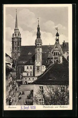 AK Bautzen, Petrikirche und Rathaus