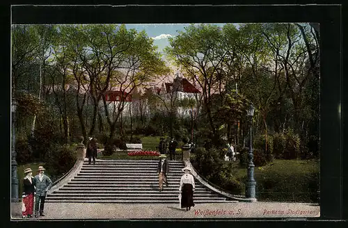 AK Weissenfels a. S. Partie im Stadtgarten