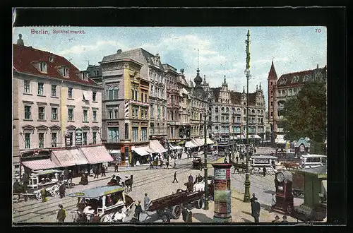 AK Berlin, Strassenpartie am Spittelmarkt