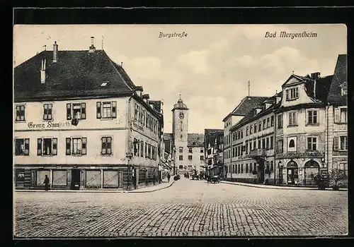 AK Bad Mergentheim, Strassenpartie der Burgstrasse