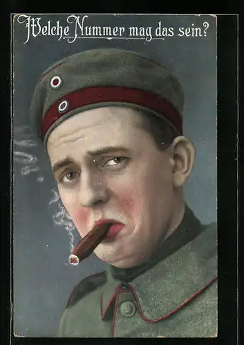 AK Soldat raucht Zigarre, Welche Nummer mag das sein?