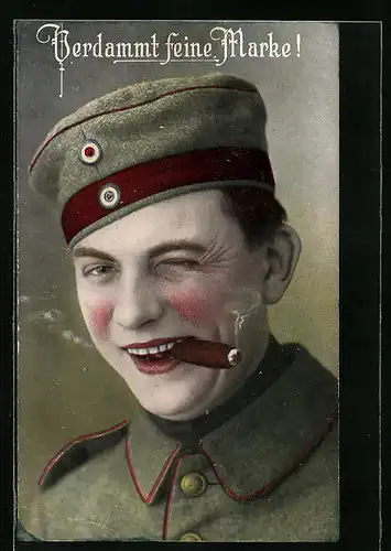 AK Soldat raucht Zigarre, Verdammt feine Marke!
