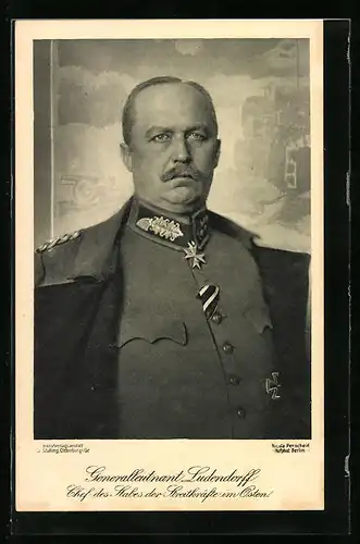 AK Erich Ludendorff in Uniform mit Eisernem Kreuz