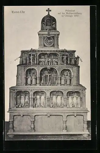 AK Chicago, Kunstuhr prämiert auf der Weltausstellung 1893