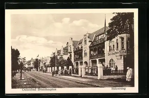 AK Brunshaupten /Ostsee, Partie am Bülowweg, mit Kinderheim