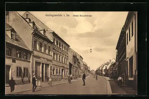 AK Geringswalde /Sa., Partie in der Oberen Hauptstrasse