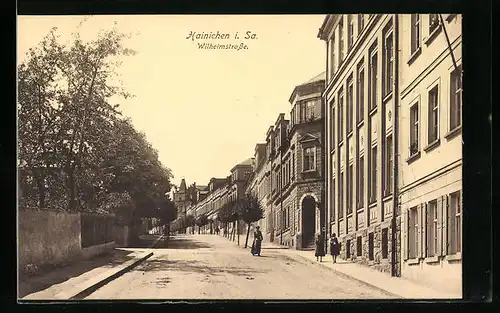AK Hainichen /Sa., Partie in der Wilhelmstrasse