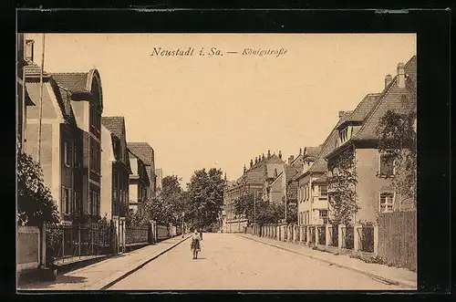 AK Neustadt /Sa., Partie in der Königstrasse