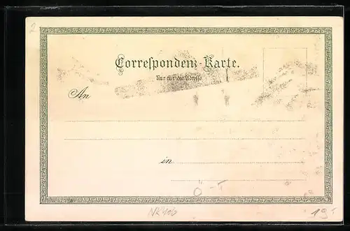 Lithographie Mieders, Ortsansicht gegen die Gletscher, Wilder Freiger