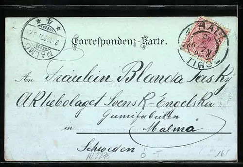 Mondschein-Lithographie Hall, Gesamtansicht mit Flusspartie