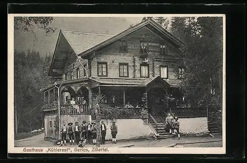 AK Gerlos, Gasthaus Kühlerast mit Personal