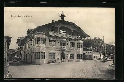AK Igls, Ansicht des Gasthofes Altwirt