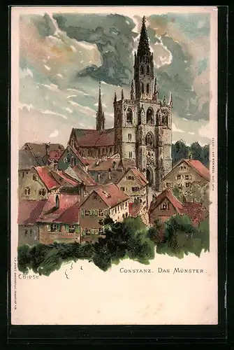 Künstler-AK Carl Biese: Constanz, das Münster