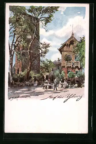 Künstler-AK Carl Biese: Auf der Yburg