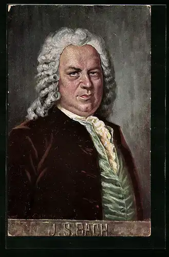 AK Portrait des Komponisten Johann Sebastian Bach