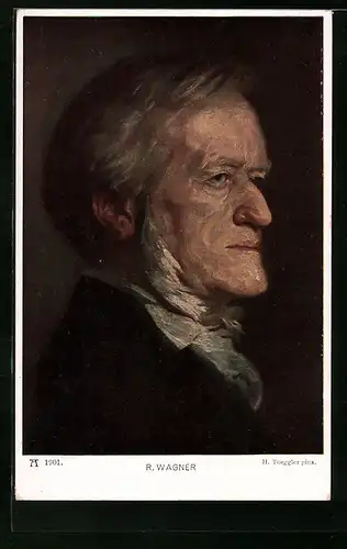 Künstler-AK Komponist Richard Wagner im Portrait