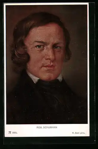 Künstler-AK Komponist Robert Schumann im Portrait