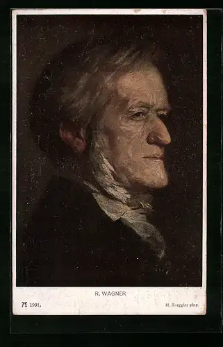 Künstler-AK Komponist Richard Wagner im Portrait