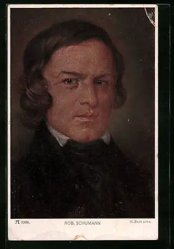 Künstler-AK Komponist Robert Schumann im Portrait
