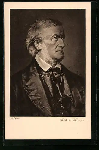 Künstler-AK Komponist Richard Wagner im Portrait