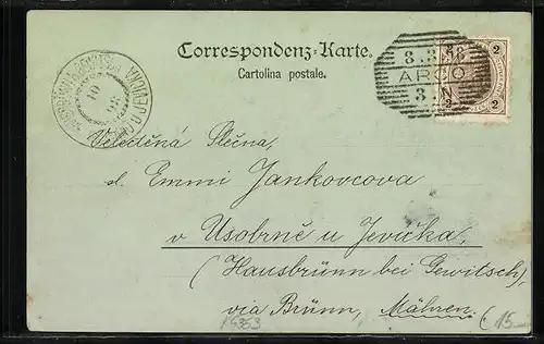 Mondschein-AK Arco, Piazza grande e il Castello